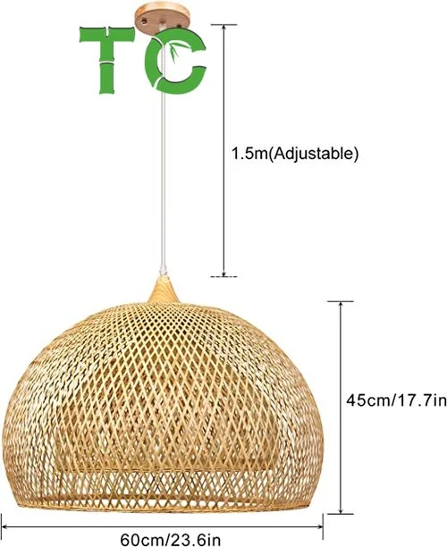 Cheap Price Bamboo Chandeliers Bamboo Lamp Bamboo Pendant Lamp Bamboo Lampshade for Kitchen Island, Chandeliers Lighting, Hand -Woven Hanging Ceiling Lampshade